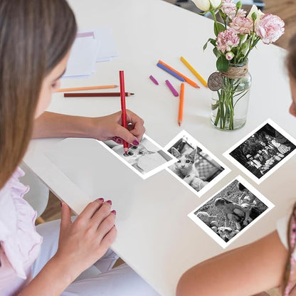 6 Rolls Kids Camera Instant Print Refill Paper Set, Phetium HD Printing Thermal Paper for Most Kids Instant Camera Photo Print (White-6 Rolls)