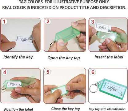 Acrimet Key Cabinet Organizer 256 Positions with Lock (Wall Mount) (256 Smoke Tags Included) (Black Cabinet)