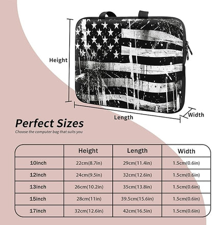Universal Tablet Laptop Sleeve Case 10 inch, Retro Dirty Flag Slim Carrying Case Durable Handbag Travel Laptop Bag for 7 to 10-inch Laptops/Notebook/Kids Tablet/ipad/eBook Readers
