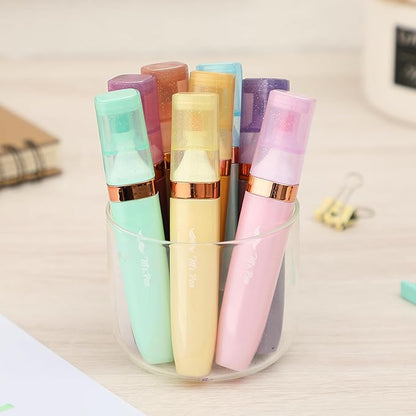 Mr. Pen- Glitter Highlighters, 8 Pack, Pastel and Metallic Colors, Chisel Tip, Highlighters Glitter Highlighter Markers, Sparkly Highlighters Aesthetic Highlighters, Sparkle Highlighters