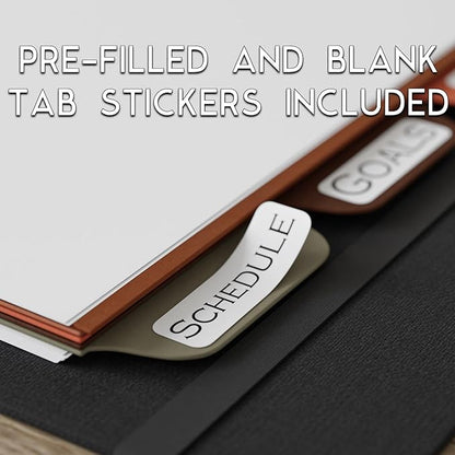 A5 Blank Paper 6-Hole Punched Accessory Kit - 50 Sheets, Ruler, Dividers, and Tab Stickers. 100 GSM, 148mm x 210mm (5.83" x 8.27")