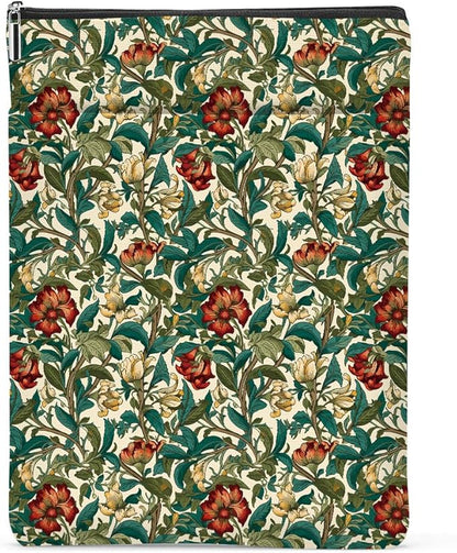 Botanical Book Sleeve, Classic Flower Book Covers for Paperbacks, Floral Book Pouch Book Protector, Book Lovers Gifts for Women Girls Friend, Book Accessories Book Club Gifts Christmas Birthday Gifts