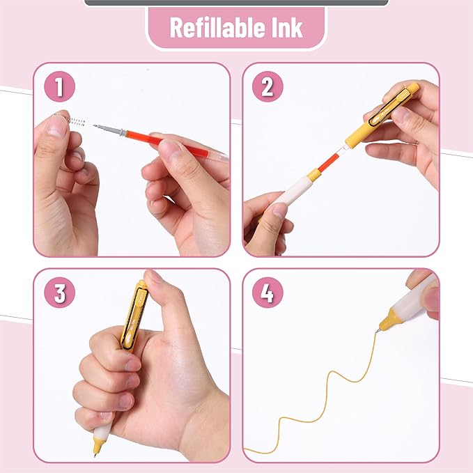 Mr. Pen- Retractable Gel Pens, 12 Pack, Colorful Ink Gel Pens with Case and 12 Refills, Gel Pens Fine Point 0.5mm, Retractable Pens, Cute Pens, Aesthetic Pens for Journaling Fine Tip Pens