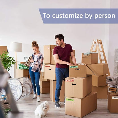 960 Count Home Moving Labels,16 Rolls Different Color Coding Labels for Boxes Stickers + Fragile Stickers + 1 Blank Label roll is for Customized use-Labels