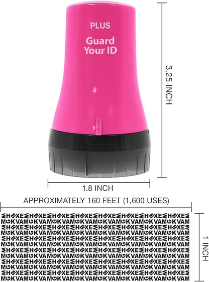 Guard Your ID Wide Advanced Roller 2.0 Identity Theft Prevention Security Stamp Pink