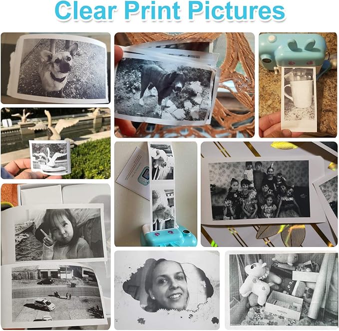 10 Rolls Print Paper for Kids Instant Print Camera Refill Print Paper Works with MINIBEAR VTech Kidizoom Camera,Thermal Paper Fit for Most Kids Instant Camera…