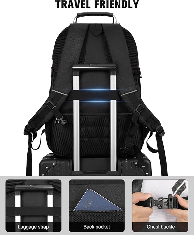 YAMTION 17.3 Inch Laptop Insulated Backpacks with Cooler Compartment,Men Work Cooler Backpack Insulated Lunch Bag for Teens Boys with Charging Port for Gym College Travel