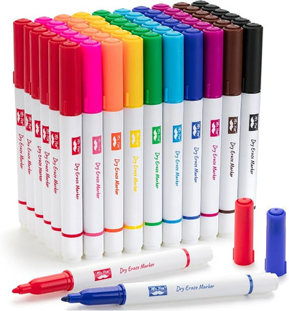 Mr. Pen- Dry Erase Markers Bulk, Fine Tip, 60 Pack, 10 Colors, White Board Markers Dry Erase Bulk Whiteboard Markers, Dry Erase Pens, Bulk Dry Erase Markers for Classroom, Dry Erase Marker Bulk