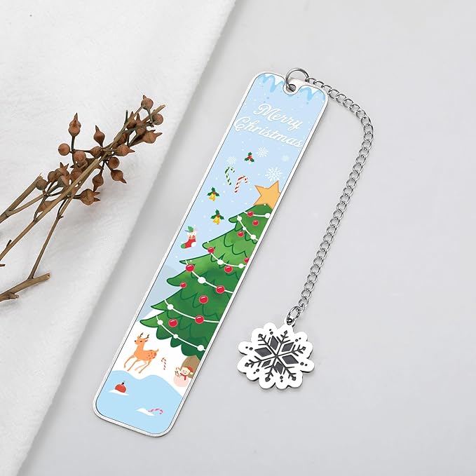 Stocking Stuffers for Kids, Christmas Bookmarks for Girls Boys, Book Lovers Gifts for Kids, Book Marks for Reading Kids, White Elephant Gifts, Secret Santa Gifts, Reading Accessories, Book Accessories