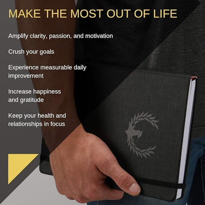 The Phoenix Planner - Best Daily Calendar and Agenda for Goal Setting, Boost Happiness and Productivity - Gratitude Journal, Habit Tracker, Quarterly Business Planner - 6 Months, Undated (Sapphire)