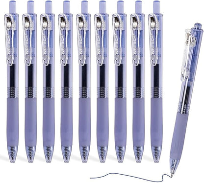 WRITECH Retractable Fine Point Gel Pens (Blue)