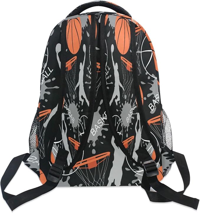 AUUXVA Custom School Backpack for Boys Kids with Name/Text Personalized Bookbag Add Your Name Customized Backpack Sport Man Basketball School Bag Laptop Backpack Travel Camping Daypack