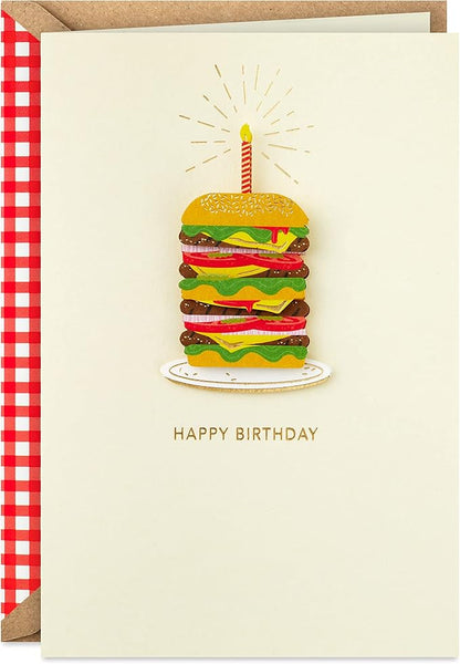 Hallmark Signature Birthday Card (Triple Cheeseburger)
