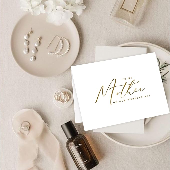 LADY&HOME Set of 2 Wedding Day Cards to Father and Mother,To My Father and Mother on My Wedding Day Card (C2:Father & Mother)