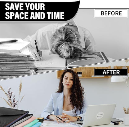 Nicecho Expanding File Folder, 7 Pockets Accordion File Organizer, A4 Letter Size Paper Document Receipt Organizer Accordian Filing Folder for Classroom, Home, Office and Travel