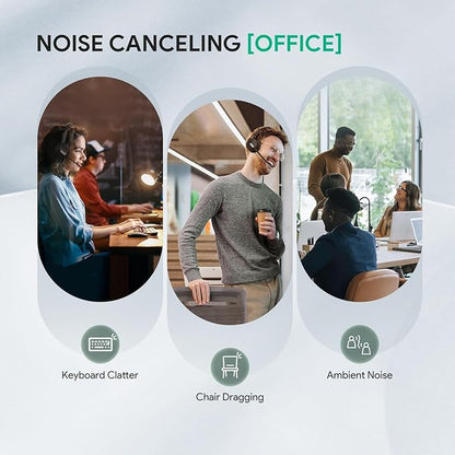 Yealink BH70 UC (NO Dongle) Wireless Bluetooth Headset with Microphone for Work, 35h Talking Battery Life, 3-Mic Noise Cancellation Headsets for Computer, 91g Lightweight Headphone for Open Office