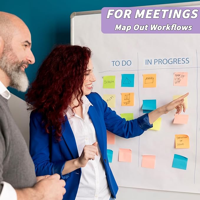 60 PCS Sticky Notes Bulk 3x3 Inch Colorful Sticky Notes 75 Sheets/Pad 12 Colors, Adhesive Sticking Self-Stick Multicolor Memo Note Pads for Teacher Student School Office Meeting Blank Desk Pads