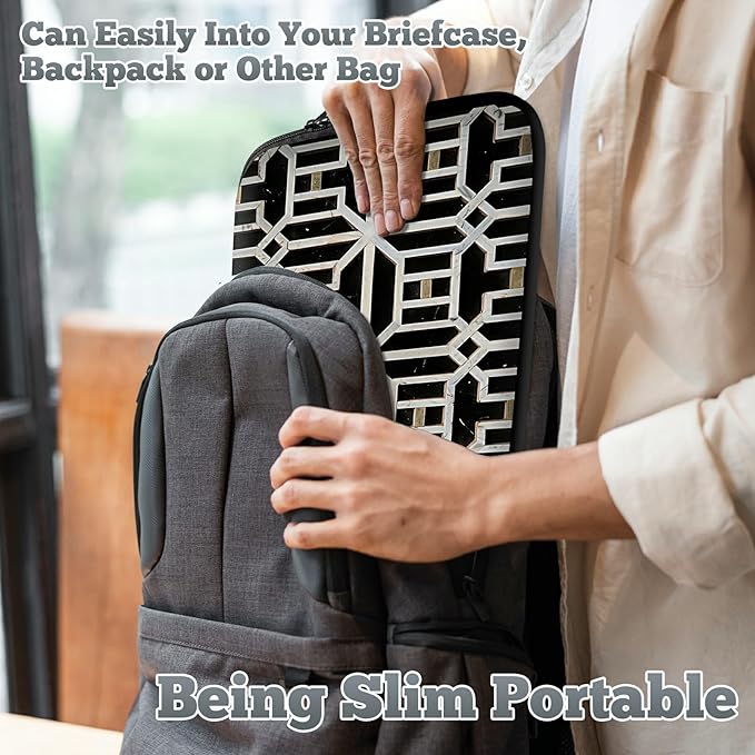 Universal Tablet Laptop Sleeve Case 10 inch, Vintage Geometrics Slim Carrying Case Durable Handbag Travel Laptop Bag for 7 to 10-inch Laptops/Notebook/Kids Tablet/ipad/eBook Readers