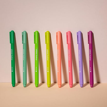 DIVERSEBEE Fine Tip Pens, 8 Bible Pens No Bleed Through, Assorted Fine Point Pens for Journaling, 0.5mm Fineliner Markers, Bible Study Journaling Supplies, Bible Accessories (Spring)