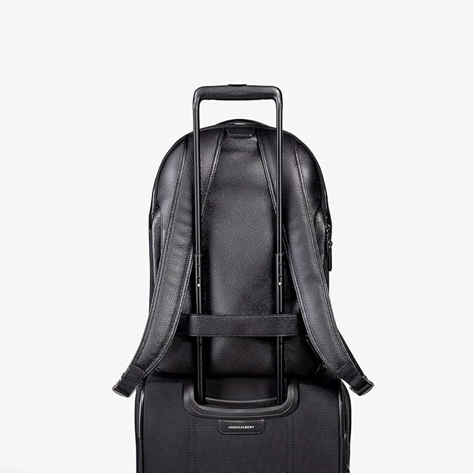 Hook + Albert Black Leather Work Backpack