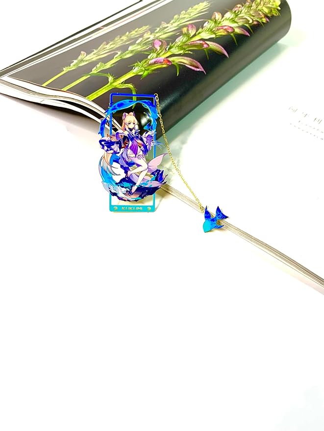 Metal Bookmarks - Genshin Impact Kokomi Brass Bookmarks with 3D Display Box - Perfect Birthday Gifts for Book Lovers