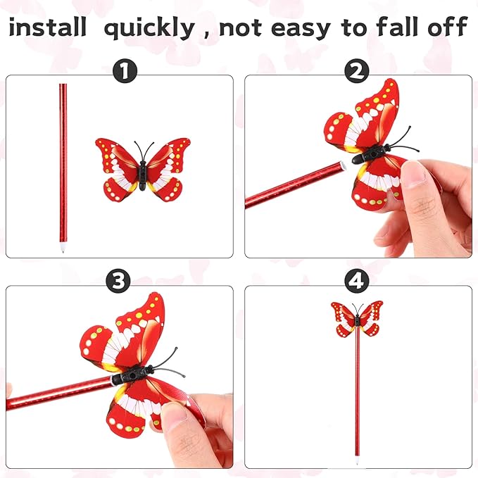 Zhanmai 24 Pieces Sunflower Butterfly Pens Bulk Novelty Pens Cute Ballpoint Writing Pens 0.5 mm 0.7 mm Party Favors for Classroom Teacher Student Office(Sunflower and Butterfly Style)