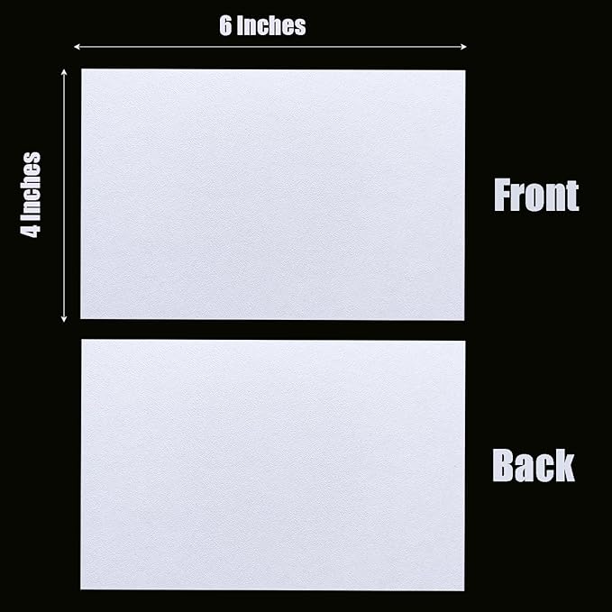 Baisunt 25 Pack 4x6 Sand Textured Cardstock Paper Blank Thick Heavyweight 92lb Card Stock for Making Greeting Cards, Invitations cards, Photos, Postcards