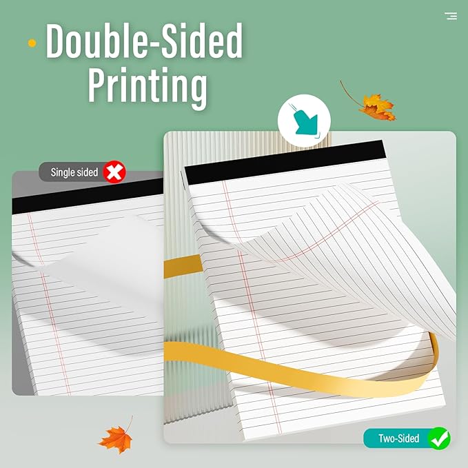 2 Pcs Legal Pads 8.5 x 11 Note Pads 8.5 x 11 Inch Notepad 60 Sheets Writing Pads Wide Ruled Lined Paper Pads White Paper Note Pads 8.5 x 11 with 30 Sheets Per Legal Pad for School, Office, Home