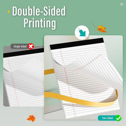 12 Pack Legal Pads 8.5 x 11 Note Pads 8.5 x 11 Inch Notepad 360 Sheets Writing Pads Wide Ruled Lined Paper Pads White Paper Note Pads 8.5 x 11 with 30 Sheets Per Legal Pad for School, Office, Home