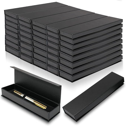 42 Pcs Pen Gift Boxes Empty Black Ballpoint Pen Gift Box with Cushion Pen Jewelry Display Box Empty Present Collection Cases for Birthday Souvenir Business Gifting Office Supplies