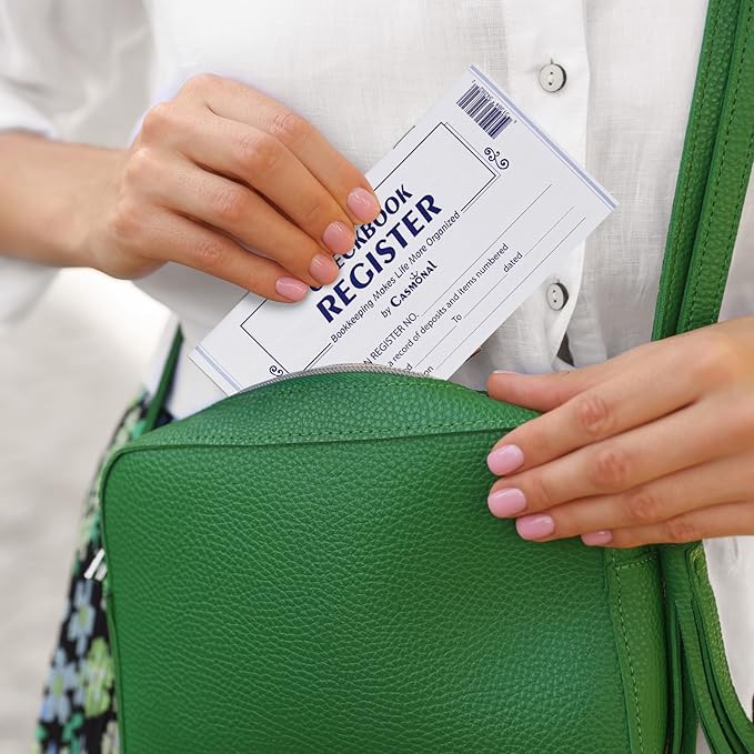 24 Pack Check Register, Checkbook Registers for Personal, Blank Ledger Transaction Registers for Personal or Business, Check Register Book for Checking and Saving Account, Deposit and Credit Card