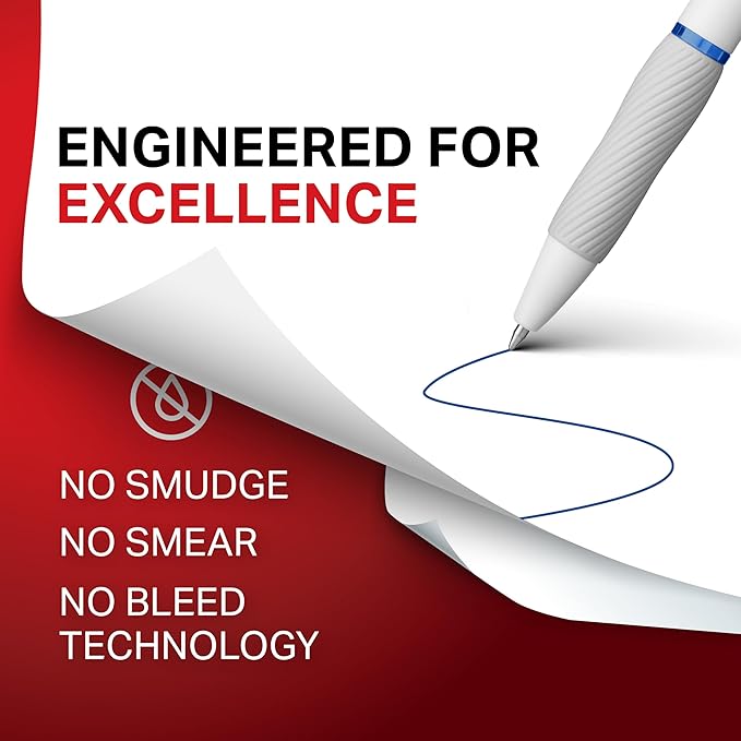 SHARPIE S-Gel, Gel Pens, Drawing Pens, Gel Ink Pens for Journaling, Writing Pens, Coloring Pens, Medium Point Pens (0.7mm), White Barrel, Assorted Ink Colors, 4 Count