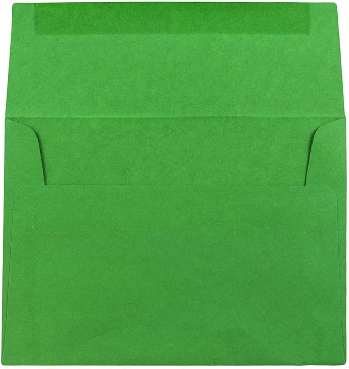 JAM PAPER A6 Colored Invitation Envelopes - 4 3/4 x 6 1/2 - Green Recycled - 100/Pack