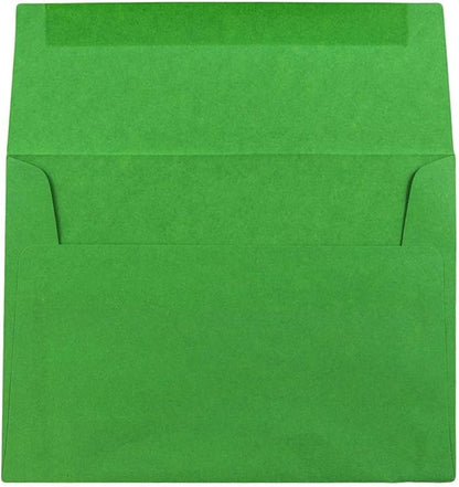 JAM PAPER A6 Colored Invitation Envelopes - 4 3/4 x 6 1/2 - Green Recycled - 50/Pack