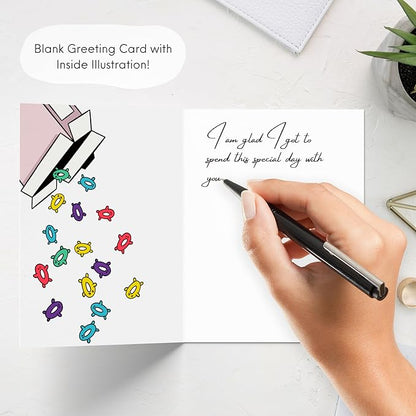 ALY LOU Birthday Card Anniversary Mother's Day Father's Day/Mom Dad/Her Him/Husband Boyfriend/Girlfriend Wife/Greeting Card (I Cereal-sly Love You)