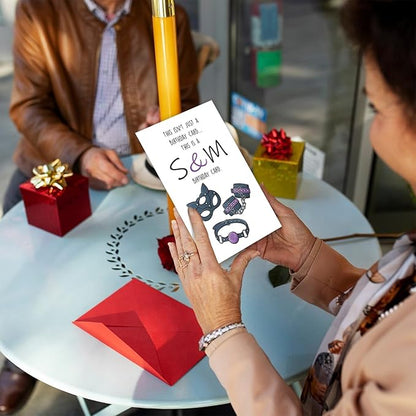 Cat Mask Birthday Card for Him Her, Cheek Birthday Card for Boyfriend Girlfriend, Funny Sm Birthday Card