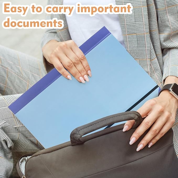 in Case I Go Missing Binder,The Folio Document Organizer,Lifebook Document Organizer with Labels,Suitable for Important Document,Emergency Binder,Life Binder,Passports,and Letters(Blue)