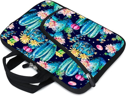 11.6" 12.2 inches Laptop sleeve Chromebook Case Ultrabook Case Notebook Sleeve Tablet Case Neoprene Handle Sleeve for Men Women, Two pockets Fit Apple MacBook Air Samsung Acer HP DELL(Cactus)