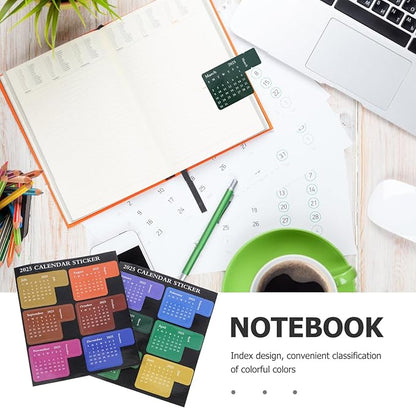 NUOBESTY 2025 Calendar Stickers Monthly Index Tabs Planner Adhesive Divider 1-12 Month Labels Page Marker Weekly Planner Stickers Adhesive Notepad Indexes Stickers for Planner Notebook