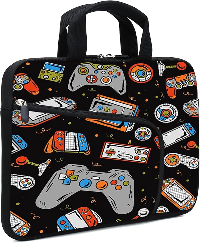 11.6" 12.2 inches Laptop Sleeve Chromebook Case Notebook Sleeve Two Pockets Fit Apple MacBook Air(Games-1)