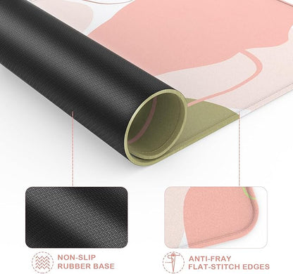 eulps Mouse Pad with Stitched Edge, Multiple Patterns Computer Mouse Pads with Non-Slip Rubber Base, Washable Cloth Mousepad, for Gaming, Laptop, PC (Rose Bloom)