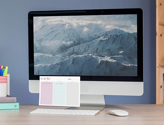 Large Work Home to Do List Sticky Notes, 8x6 inches by DAILY RITMO (Pastel)