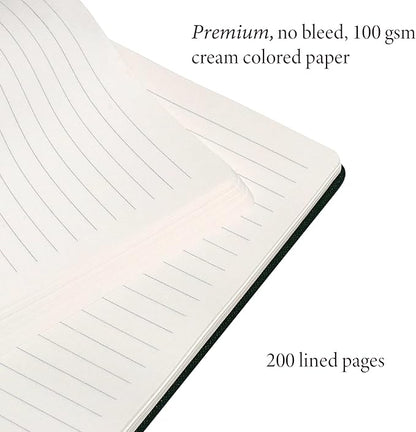 Hardcover Ruled Journal with Thick 100 gsm College Ruled Paper A5 size (8.3 inches x 5.4 inches) - Daily Writing Notebook Journal for Travel, School and Office Use - Diary Journal for Women and Men - Olive Green