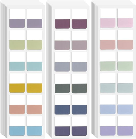 Potanro Sticky Book Tabs 360PCS Notebook Tabs Colorful Book Annotation Tabs Kit Writable Book Tabs Repositionable Color Page Markers Bible Tabs for Office Supplies