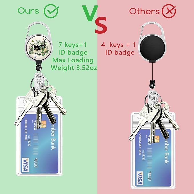 Giancomics Lanyards for Id Badges, Book Black Cat ID Badge Holder with Lanyard Badge Reel Retractable, Lanyard with ID Holder Keychain Clip Name Tag Cute ID Card Holder for Teacher Women Work Office