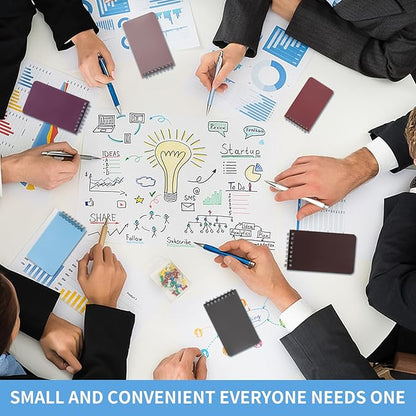 Pocket Notebook Small Notepad Pocket Notepad Small Spiral Notebooks 3X5Inches (6-brown)