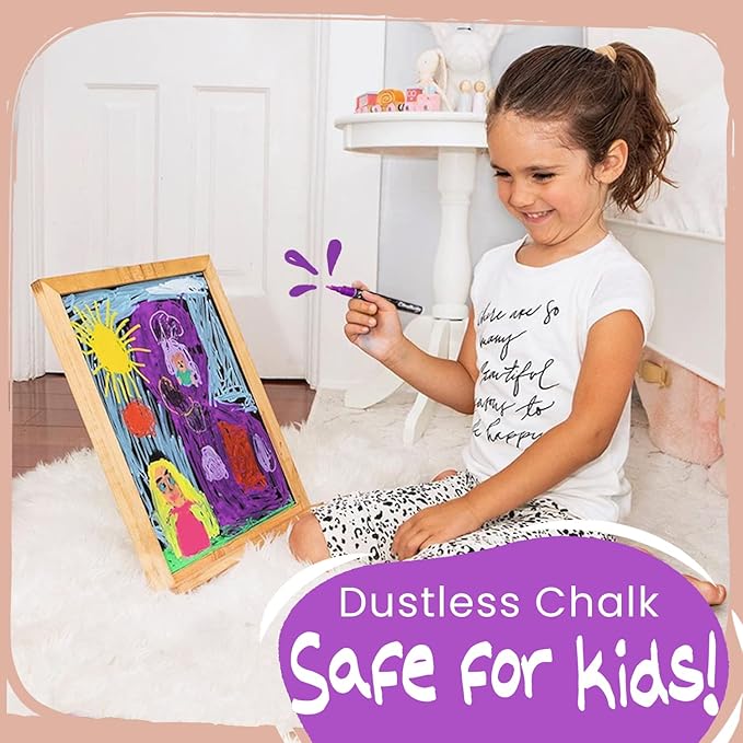 Extra Fine Tip Liquid Chalk Markers (1mm, 10 Pack) with Gold & Silver - Erasable Dry Erase Marker Pens for Blackboard, Windows, Chalkboard Markers, Bistro, Restaurants - Thin Point Chalk Pens Set