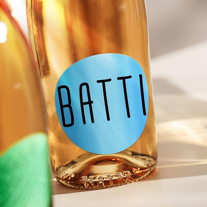 Hybsk 2 inch Circle Color Direct Thermal Stickers Shipping Labels for Barcodes,Name Tag,DIY Logo Design,QR Code–Compatible with Zebra,Rollo,Munbyn,and More-750 pcs per roll(2 inch,Light Blue)