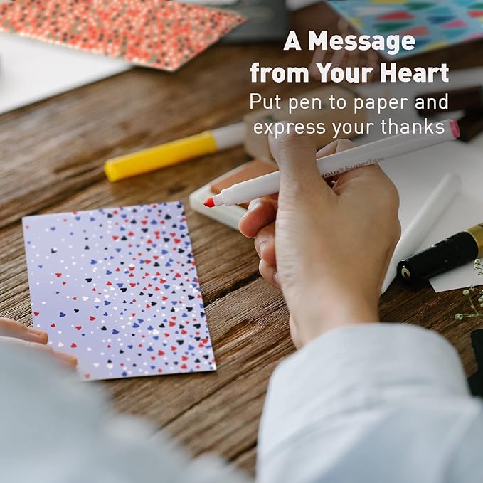 S&O Blank Cards for All Occasions in One Box Set - Blank Notecards for Handwritten Messages - All Occasion Notes Assortment Box with covers - 100 Vibrant Notecards and Envelopes Pack