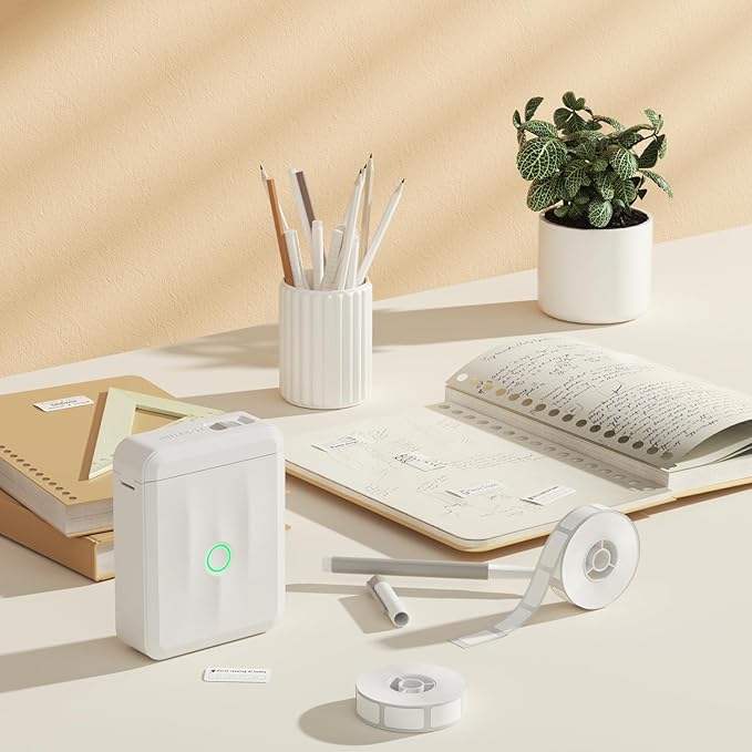 NIIMBOT D11 Label Maker Tape Adhesive White Label Paper 0.47" X 0.87" (12 X 22mm) 260 Labels/Roll, Compatible for NIIMBOT D11 D110 Label Printer, Thermal Paper Black on White, 3-Roll